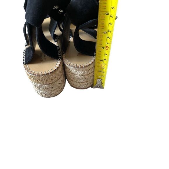 Rag & Bone Tara Black Suede Espadrille Platforms size 38.5 US 8.5 - Picture 8 of 13